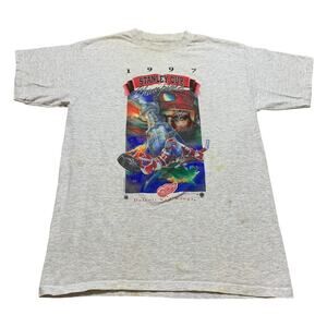 Vintage 1997 Detroit Red Wings Hockey Champions Graphic Tee Shirt Large